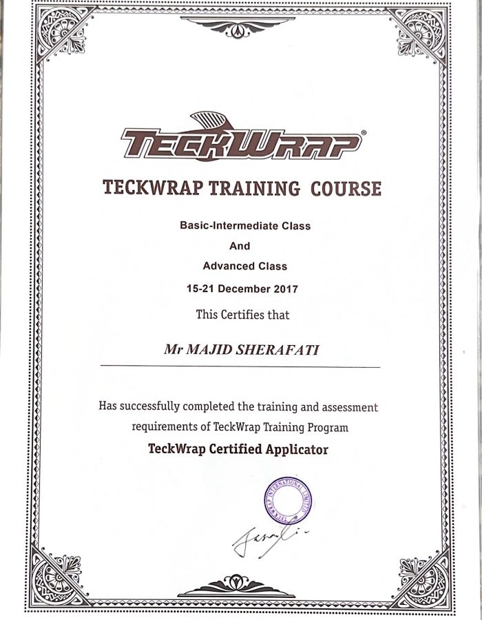 TECKWRAP TRAINING COURSE